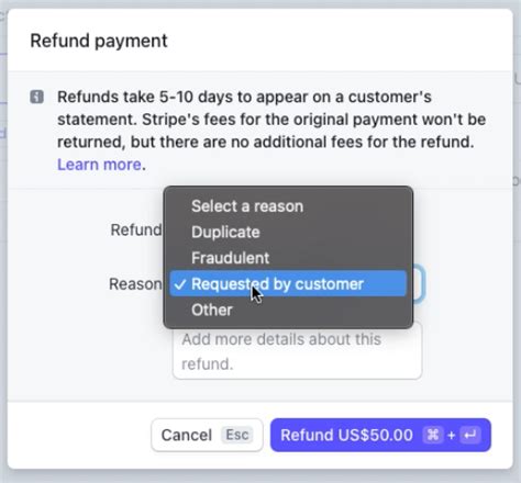 How to refund a customer : Stripe: Help & Support